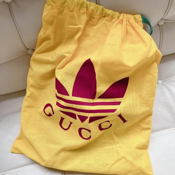 Gucci x Adidas GG LOGO Supreme Baseball Cap Hat Red Black Canvas Unisex Size M - Picture 11 of 11